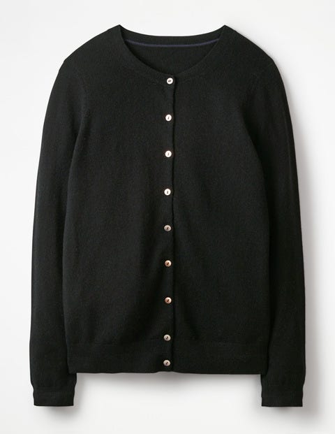 Cashmere Crew Cardigan - Black Cashmere Crew Cardigan - Black