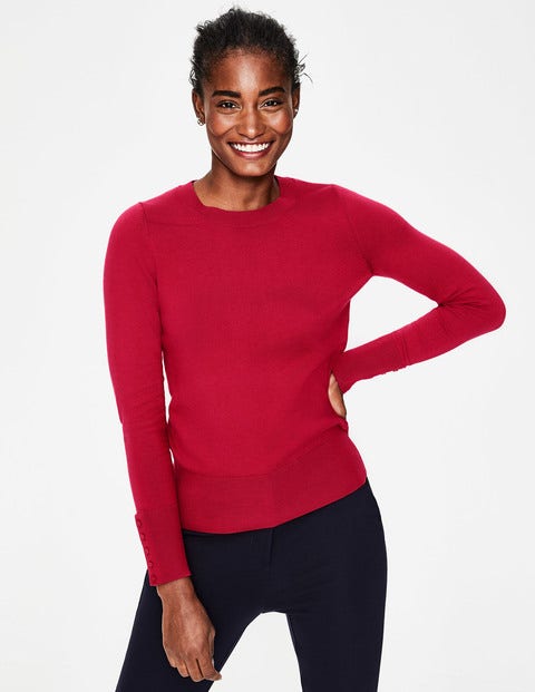 Tilda Crew Neck Sweater - Dark Rose Tilda Crew Neck Sweater - Dark Rose