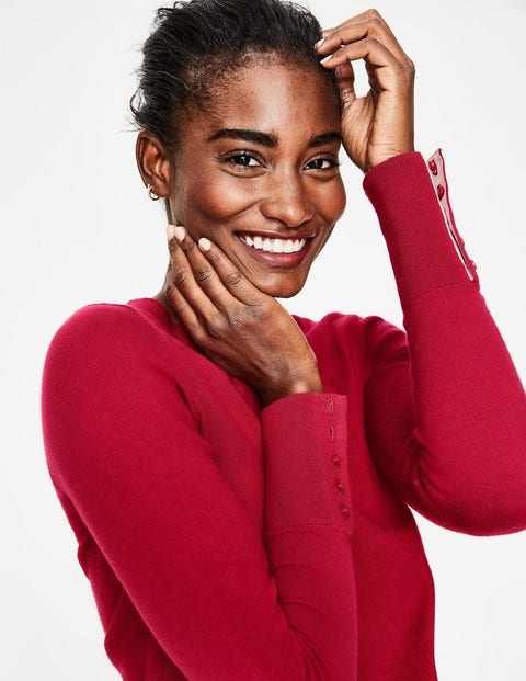 Tilda Crew Neck Sweater - Dark Rose Tilda Crew Neck Sweater - Dark Rose
