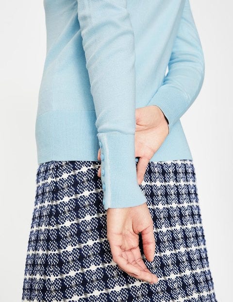 Tilda Pullover Mit Rundhalsausschnitt - Pastellblau Tilda Pullover Mit Rundhalsausschnitt - Pastellblau