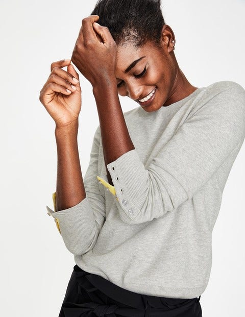 Tilda Crew Neck Jumper - Silver Melange Tilda Crew Neck Jumper - Silver Melange