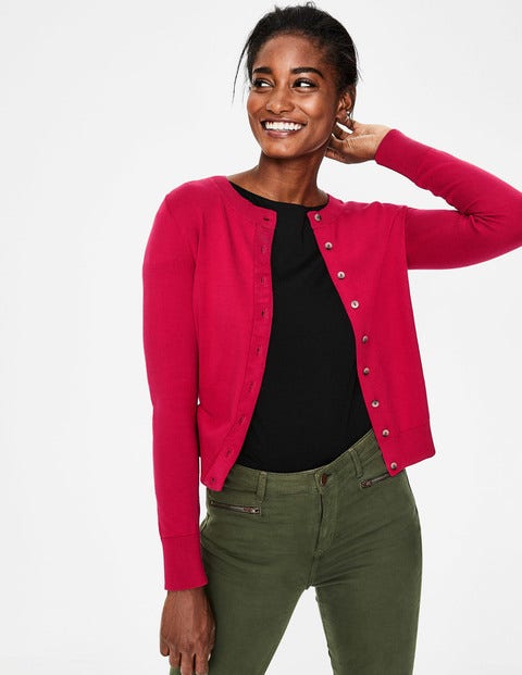Amelia Crew Cardigan - Dark Rose Amelia Crew Cardigan - Dark Rose