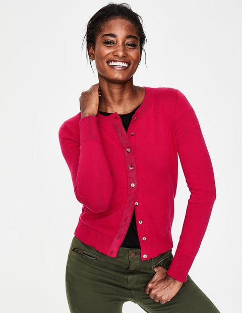 Amelia Crew Cardigan - Dark Rose Amelia Crew Cardigan - Dark Rose