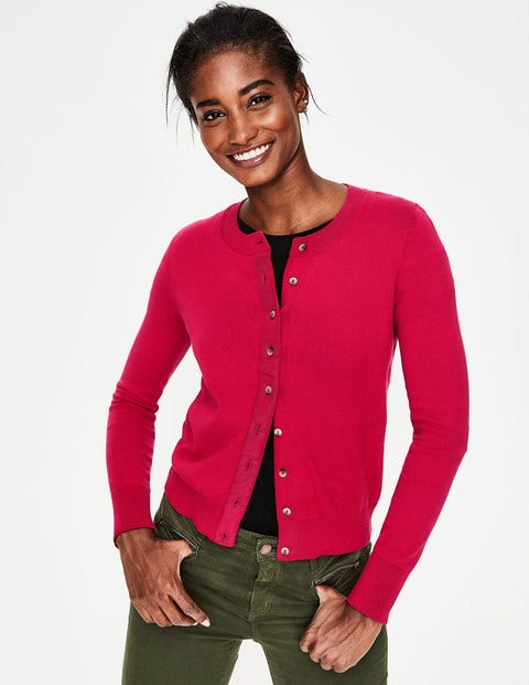 Amelia Crew Cardigan - Dark Rose Amelia Crew Cardigan - Dark Rose