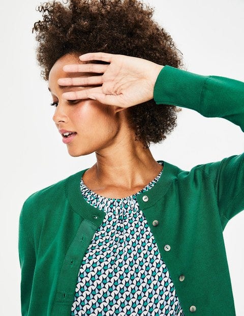 Amelia Crew Cardigan - Forest Amelia Crew Cardigan - Forest