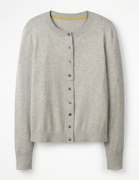 Amelia Crew Cardigan - Silver Melange Amelia Crew Cardigan - Silver Melange