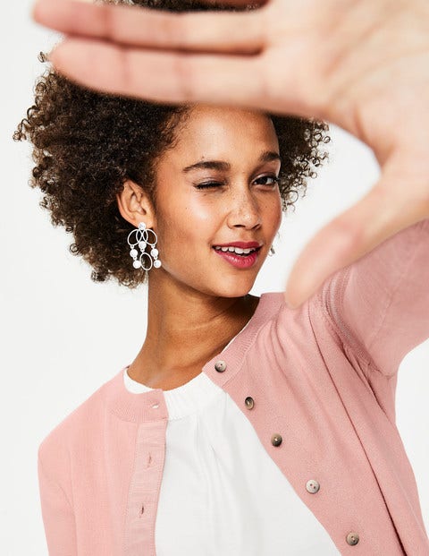 Amelia Crew Cardigan - Chalky Pink Amelia Crew Cardigan - Chalky Pink