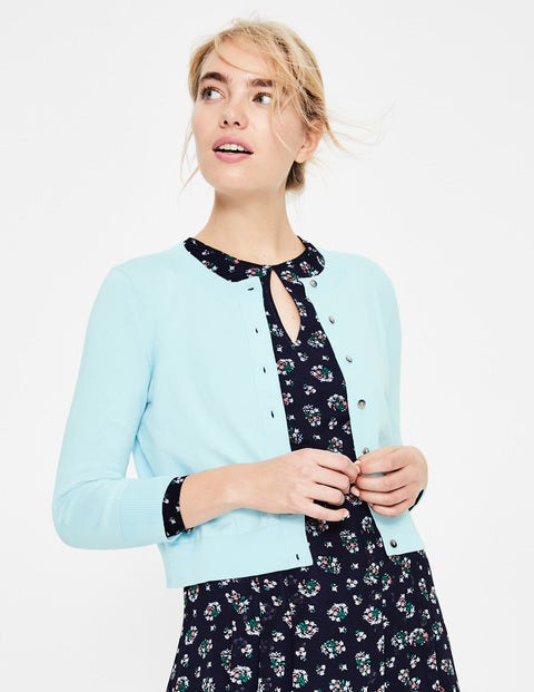 Amelia Crop Cardigan - Pastel Blue Amelia Crop Cardigan - Pastel Blue