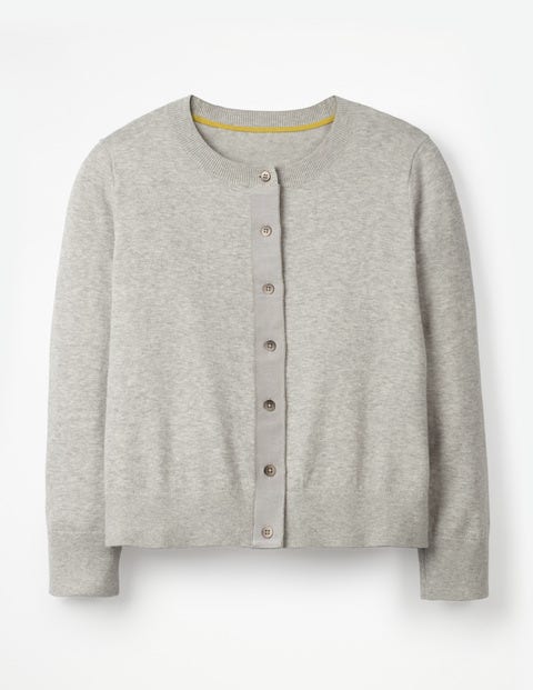 Amelia Crop Cardigan - Silver Melange Amelia Crop Cardigan - Silver Melange