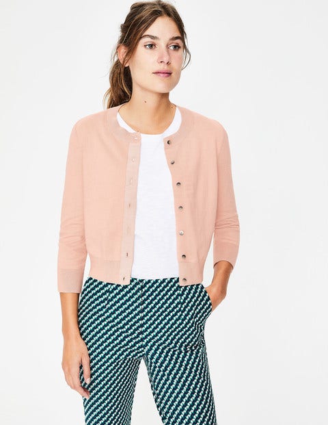 Amelia Crop Cardigan - Chalky Pink Amelia Crop Cardigan - Chalky Pink
