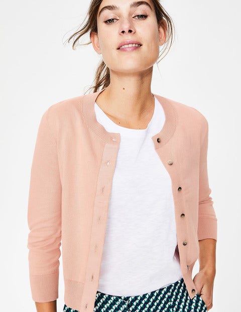 Amelia Crop Cardigan - Chalky Pink Amelia Crop Cardigan - Chalky Pink
