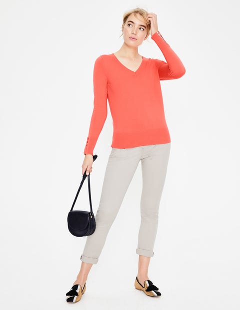 Tilda V-Neck Jumper - Bright Watermelon Tilda V-Neck Jumper - Bright Watermelon