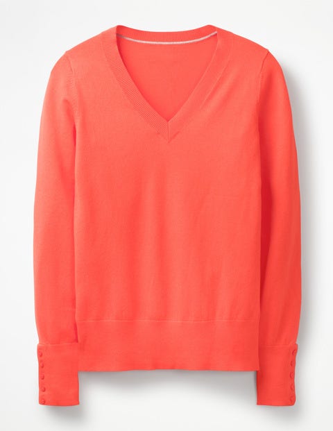 Tilda V-Neck Jumper - Bright Watermelon Tilda V-Neck Jumper - Bright Watermelon