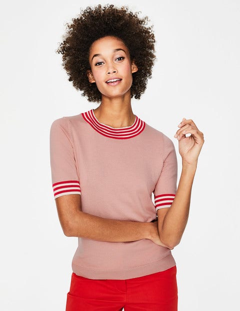 Rachel Knitted Tee - Chalky Pink Rachel Knitted Tee - Chalky Pink