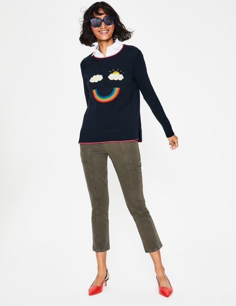 Penny Sweater - Navy Rainbow Penny Sweater - Navy Rainbow