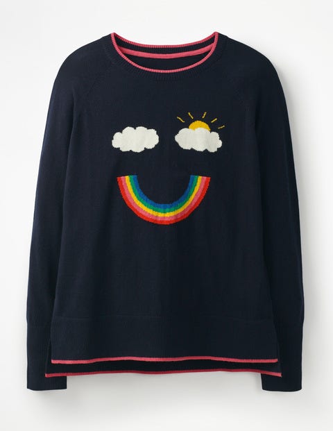 Penny Sweater - Navy Rainbow Penny Sweater - Navy Rainbow