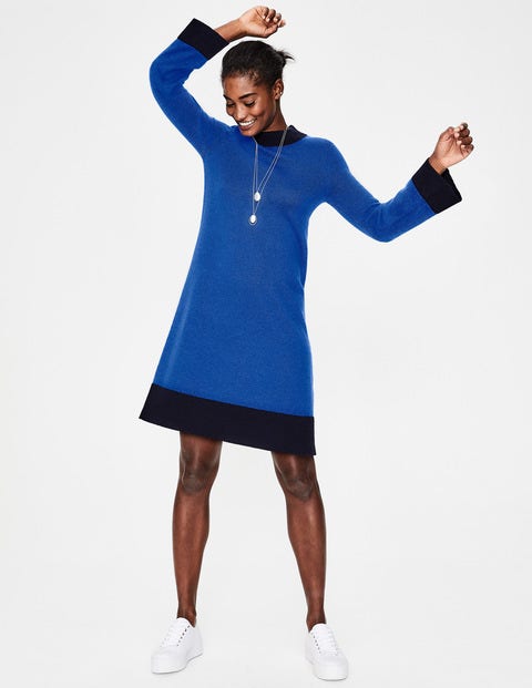 Mara Knitted Dress - Cobalt/Navy Mara Knitted Dress - Cobalt/Navy