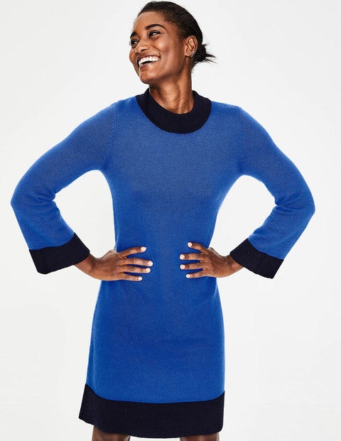 Mara Knitted Dress - Cobalt/Navy Mara Knitted Dress - Cobalt/Navy