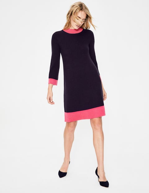 Mara Knitted Dress - Navy/Garden Rose Mara Knitted Dress - Navy/Garden Rose