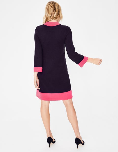 Mara Knitted Dress - Navy/Garden Rose Mara Knitted Dress - Navy/Garden Rose