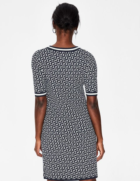 Ramona Knitted Dress - Navy/Ivory Ramona Knitted Dress - Navy/Ivory
