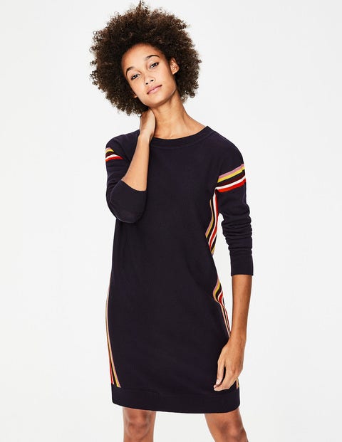 Talise Knitted Dress - Navy/Multi Stripe Talise Knitted Dress - Navy/Multi Stripe