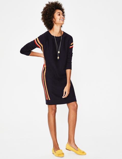 Talise Knitted Dress - Navy/Multi Stripe Talise Knitted Dress - Navy/Multi Stripe