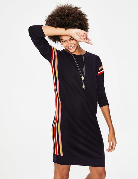 Talise Knitted Dress - Navy/Multi Stripe Talise Knitted Dress - Navy/Multi Stripe