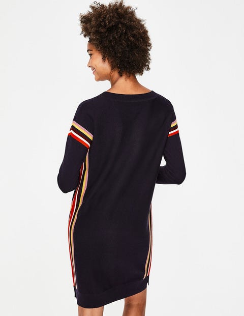 Talise Knitted Dress - Navy/Multi Stripe Talise Knitted Dress - Navy/Multi Stripe
