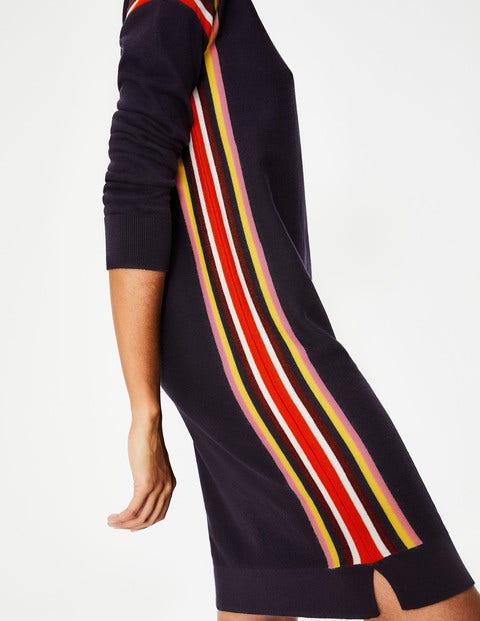 Talise Knitted Dress - Navy/Multi Stripe Talise Knitted Dress - Navy/Multi Stripe