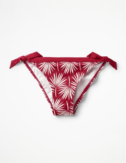 Tie Bikini Bottoms - Red Palm Print Tie Bikini Bottoms - Red Palm Print