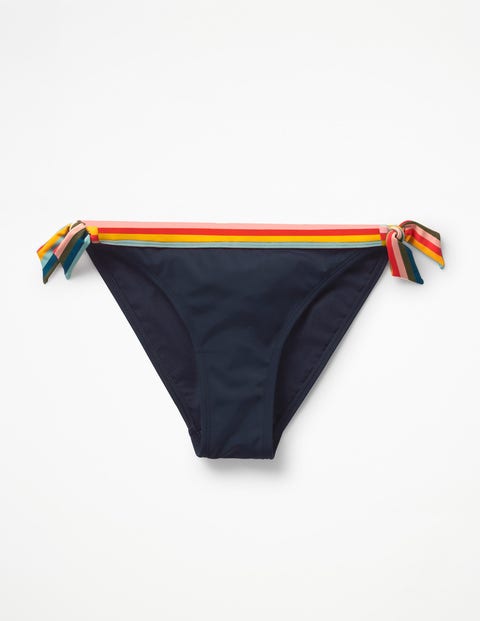 Tie Bikini Bottoms - Navy/Rainbow Stripe Tie Bikini Bottoms - Navy/Rainbow Stripe