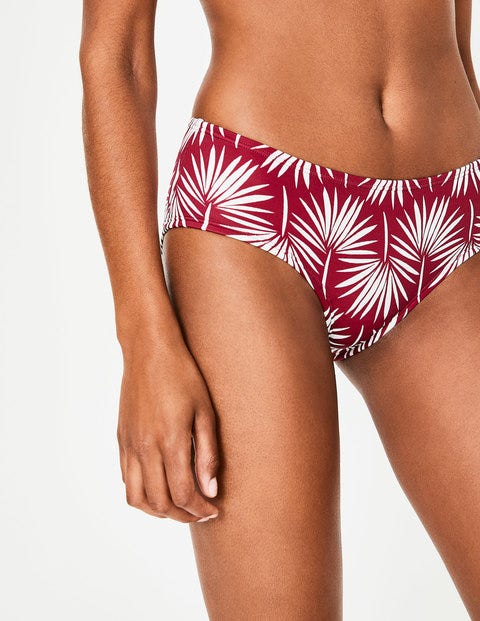 Mix & Match Bikini Shorts - Red Palm Print Mix & Match Bikini Shorts - Red Palm Print