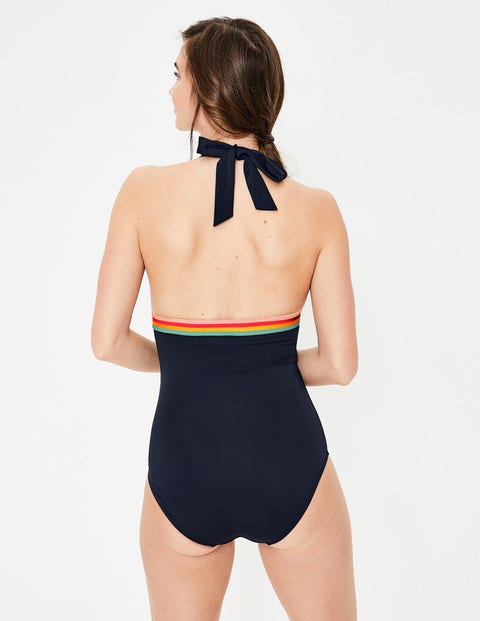 Formentera Swimsuit - Navy/Rainbow Stripe Formentera Swimsuit - Navy/Rainbow Stripe