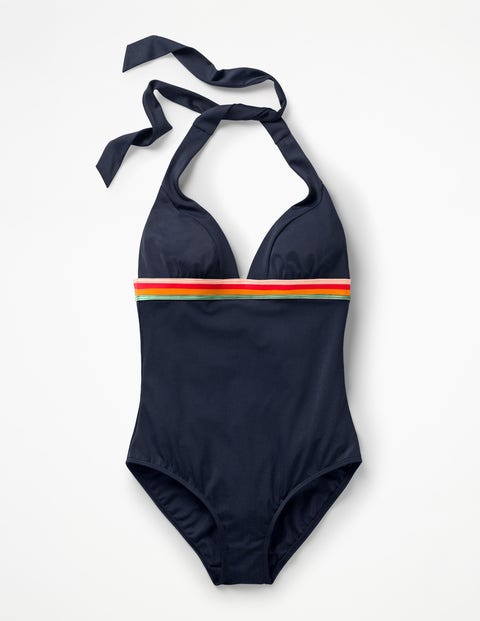 Formentera Swimsuit - Navy/Rainbow Stripe Formentera Swimsuit - Navy/Rainbow Stripe