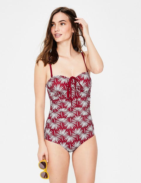 Sardinia Swimsuit - Red Palm Print Sardinia Swimsuit - Red Palm Print
