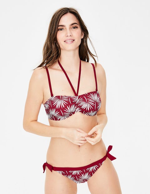 Sardinia Bikini Top - Red Palm Print Sardinia Bikini Top - Red Palm Print