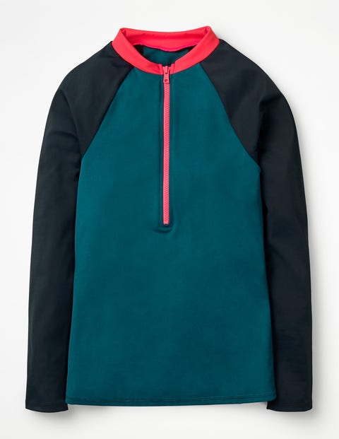 Zip Up Rash Vest - Oceanside Colourblock Zip Up Rash Vest - Oceanside Colourblock