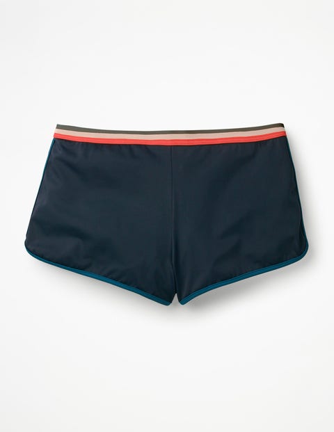 Piping Swim Shorts - Navy/Rainbow Stripe Piping Swim Shorts - Navy/Rainbow Stripe