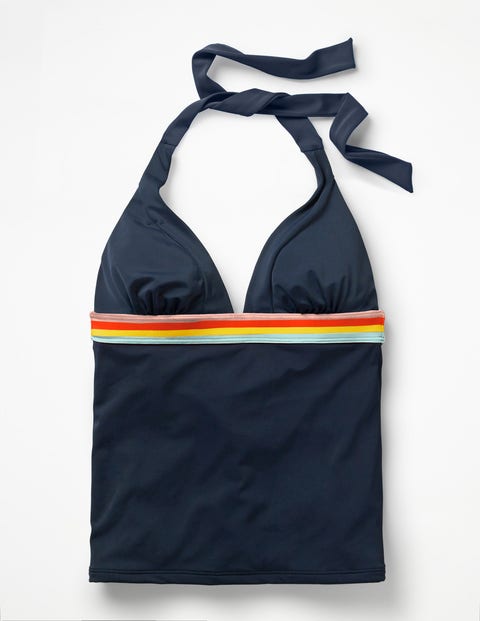 Formentera Tankini Top - Navy/Rainbow Stripe Formentera Tankini Top - Navy/Rainbow Stripe