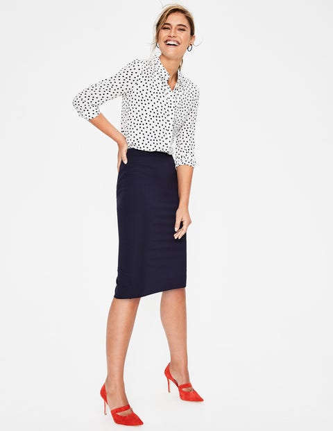Hampshire Ponte Skirt - Navy Hampshire Ponte Skirt - Navy