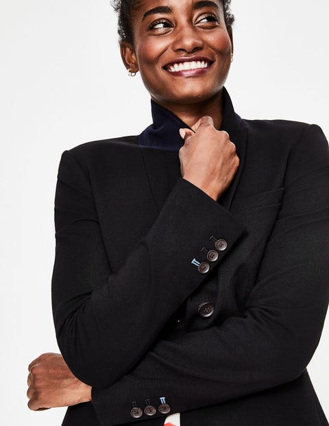 Elizabeth Ponte Blazer - Black Elizabeth Ponte Blazer - Black