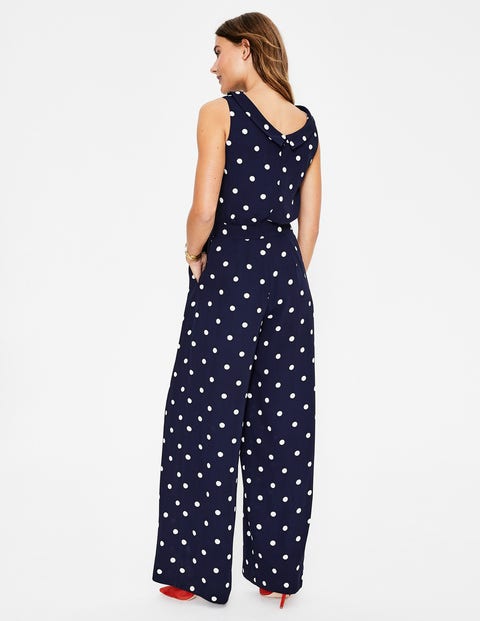 Clarissa Jumpsuit - Navy, Gepunktet Clarissa Jumpsuit - Navy, Gepunktet