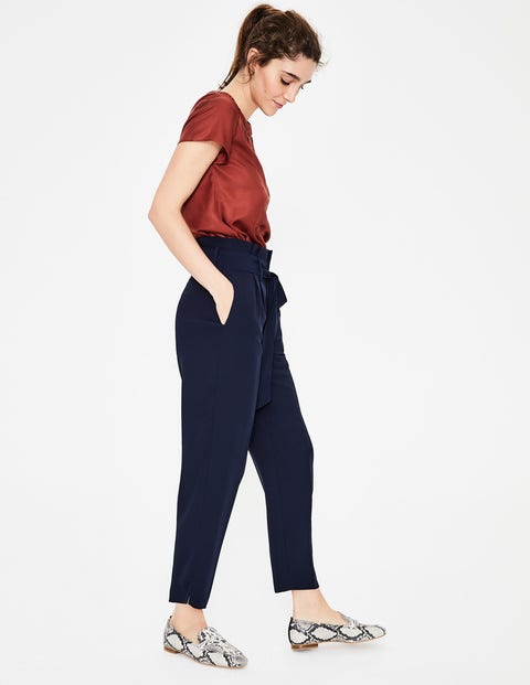 Melina Paperbag Trousers - Navy Melina Paperbag Trousers - Navy