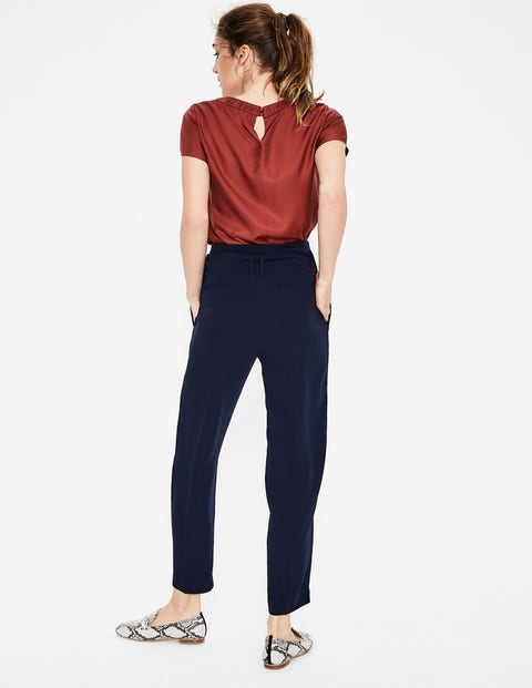 Melina Paperbag Trousers - Navy Melina Paperbag Trousers - Navy