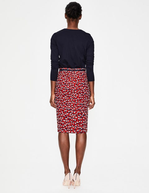 Modern Pencil Skirt - Poinsettia, Crocus Flower Modern Pencil Skirt - Poinsettia, Crocus Flower