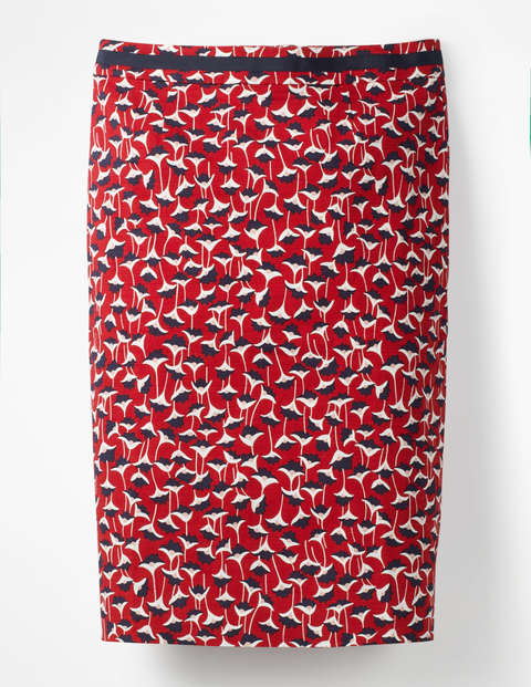 Modern Pencil Skirt - Poinsettia, Crocus Flower Modern Pencil Skirt - Poinsettia, Crocus Flower