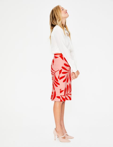 Modern Pencil Skirt - Chalky Pink, Olive Branch Modern Pencil Skirt - Chalky Pink, Olive Branch