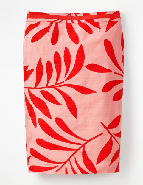 Modern Pencil Skirt - Chalky Pink, Olive Branch Modern Pencil Skirt - Chalky Pink, Olive Branch