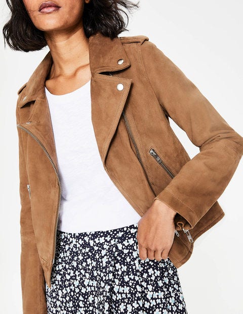 Morleigh Biker Jacket - Soft Truffle Suede Morleigh Biker Jacket - Soft Truffle Suede